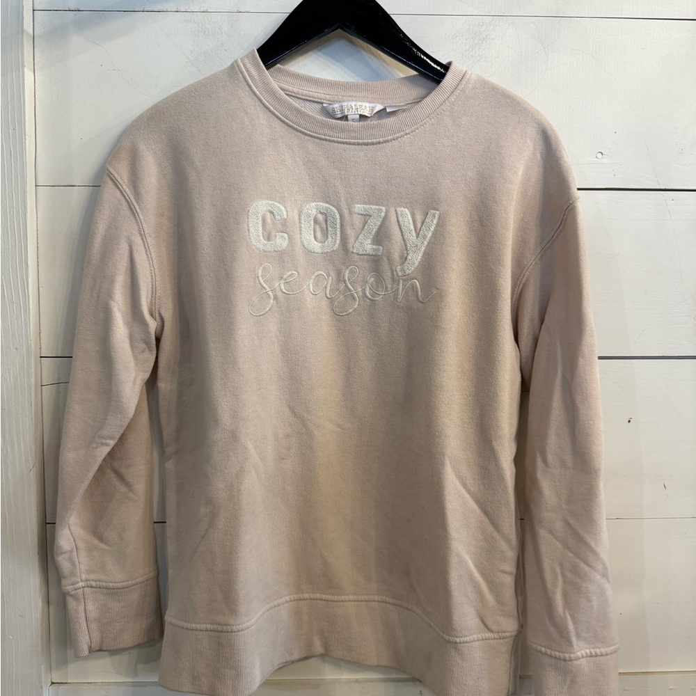 Shiraleah Cozy Season Cream Crewneck Sweater